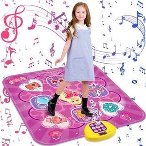 Dance Mat Toys, Electronic Dance Pad Toy with LED Light for Age 3-8 Year Old